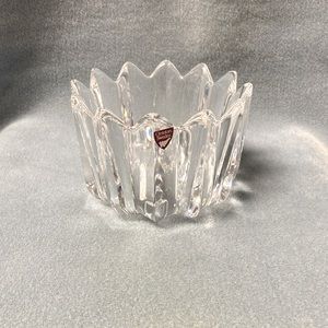Crystal Bowl ORREFORS CRYSTAL FLEUR BOWL SIGNED AND MADE IN SWEDEN JAN JOHANSSON
